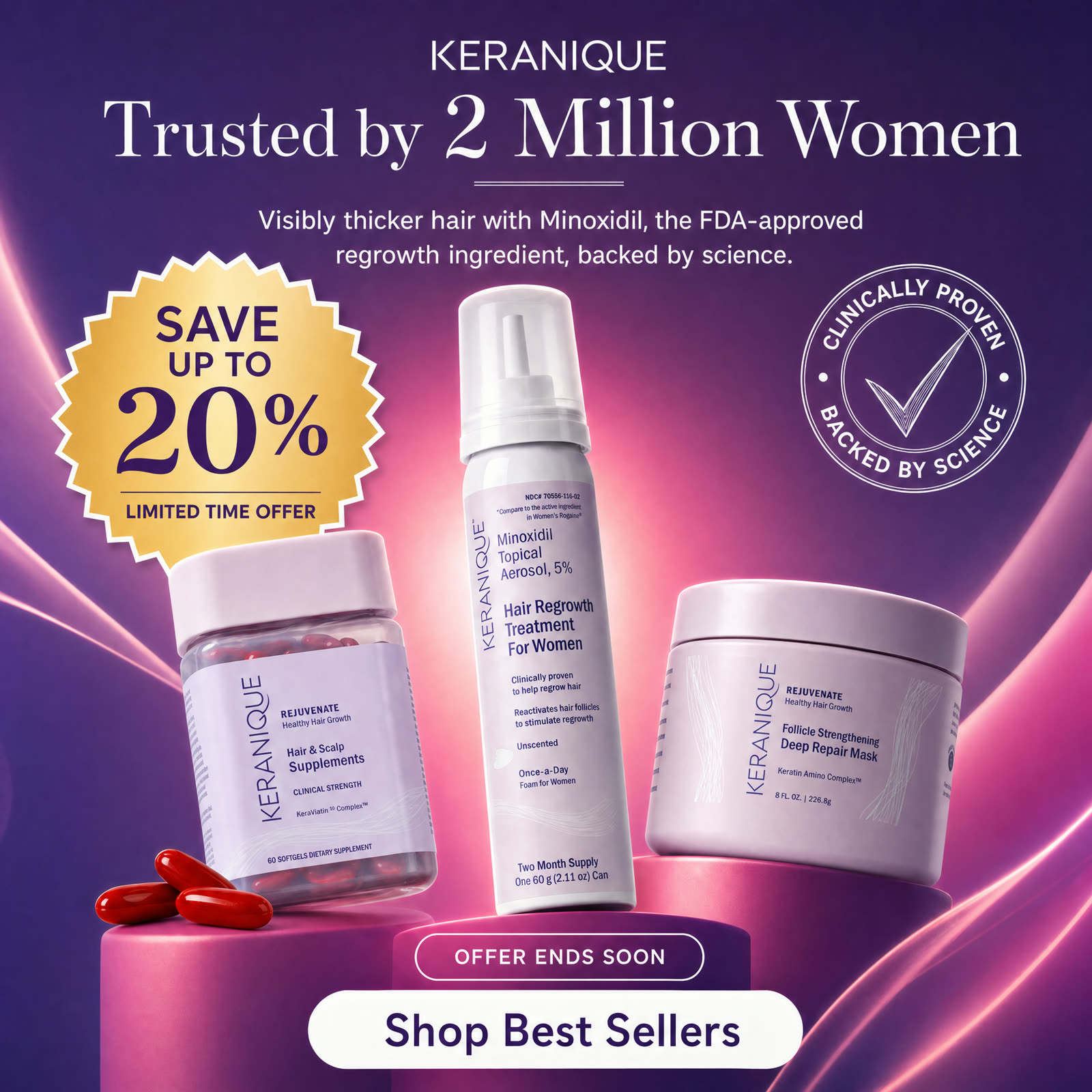 Trusted by 2 million women static ad